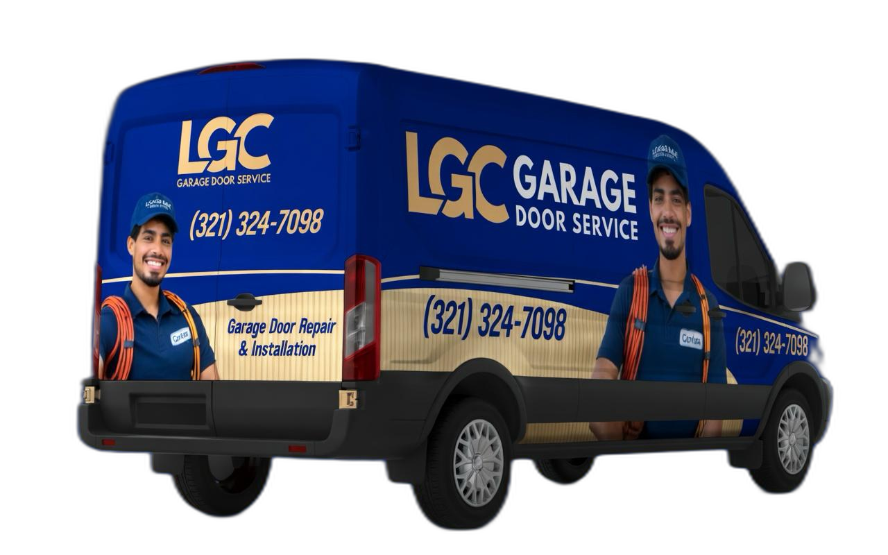 LGC Garage Door Service — Branded service van